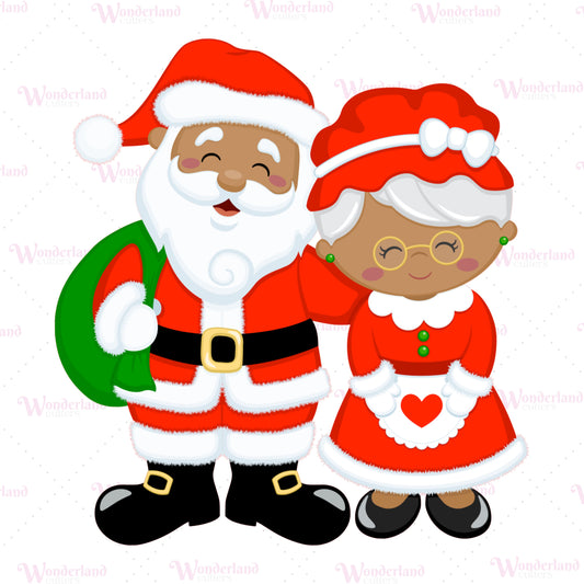 DIGITAL STL - Santa  & Mrs Claus BST