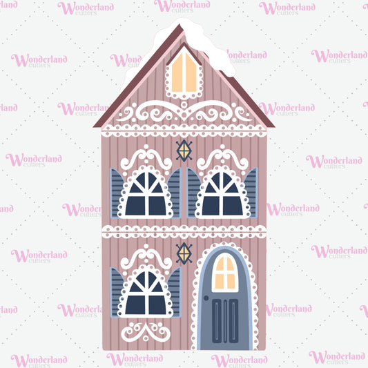 DIGITAL STL - Holiday Winter Village -Lilac House