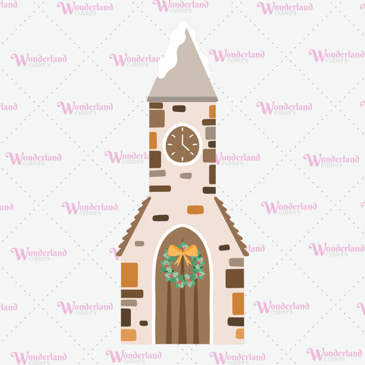 DIGITAL STL - Holiday Winter Village -Clock Tower