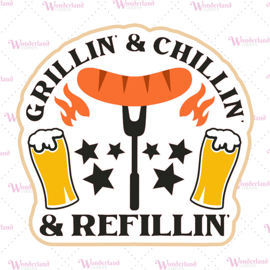 DIGITAL STL - Grillin & Chillin Plaque