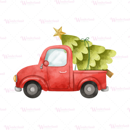 DIGITAL STL - Christmas Truck w Tree