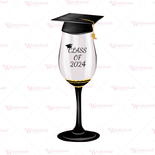 Class of 2024 Champagne Glass CC