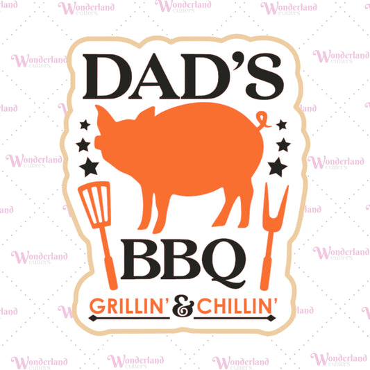 Dad's BBQ Grillin Plaque CC