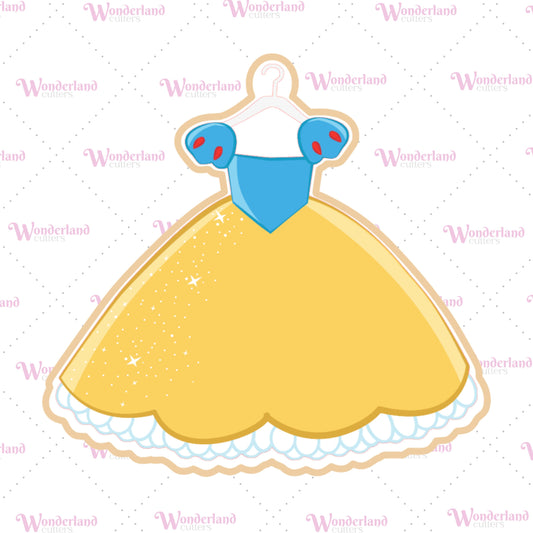 Princess Dress Gold & Blue CC