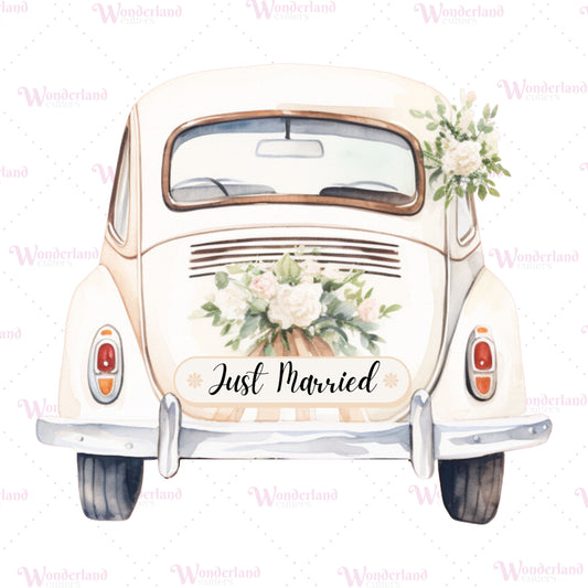 Just Married Car CC