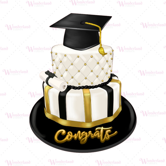 DIGITAL STL - Graduation Cake