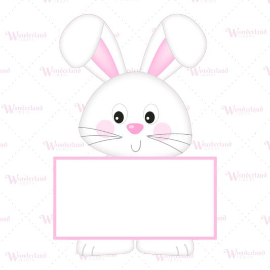DIGITAL STL - Bunny Name Plaque