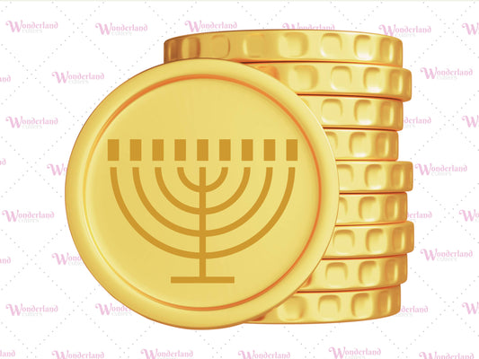 Hanukkah Gelt Coin CC