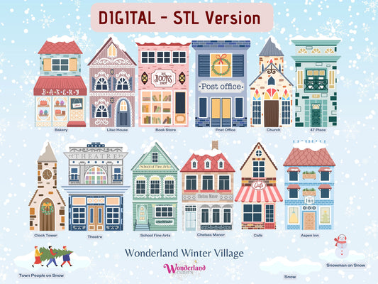 DIGITAL STL  - Holiday Winter Village *FULL SET*